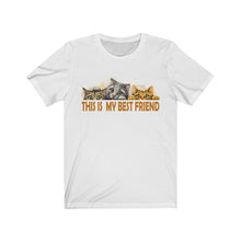 Load image into Gallery viewer, Unisex Jersey Short Sleeve Tee - This is my best friend - cats