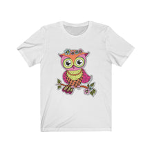 Load image into Gallery viewer, Unisex Jersey Short Sleeve Tee -Cool Owl Graphic Tees
