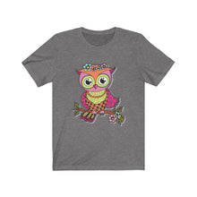 Load image into Gallery viewer, Unisex Jersey Short Sleeve Tee -Cool Owl Graphic Tees
