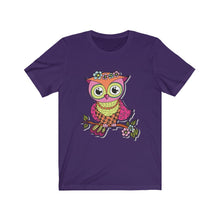 Load image into Gallery viewer, Unisex Jersey Short Sleeve Tee -Cool Owl Graphic Tees
