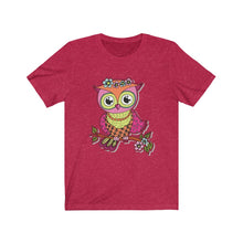 Load image into Gallery viewer, Unisex Jersey Short Sleeve Tee -Cool Owl Graphic Tees
