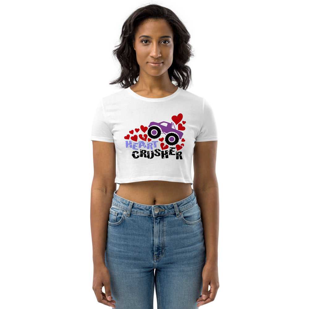 Organic Crop Top - Heart crusher